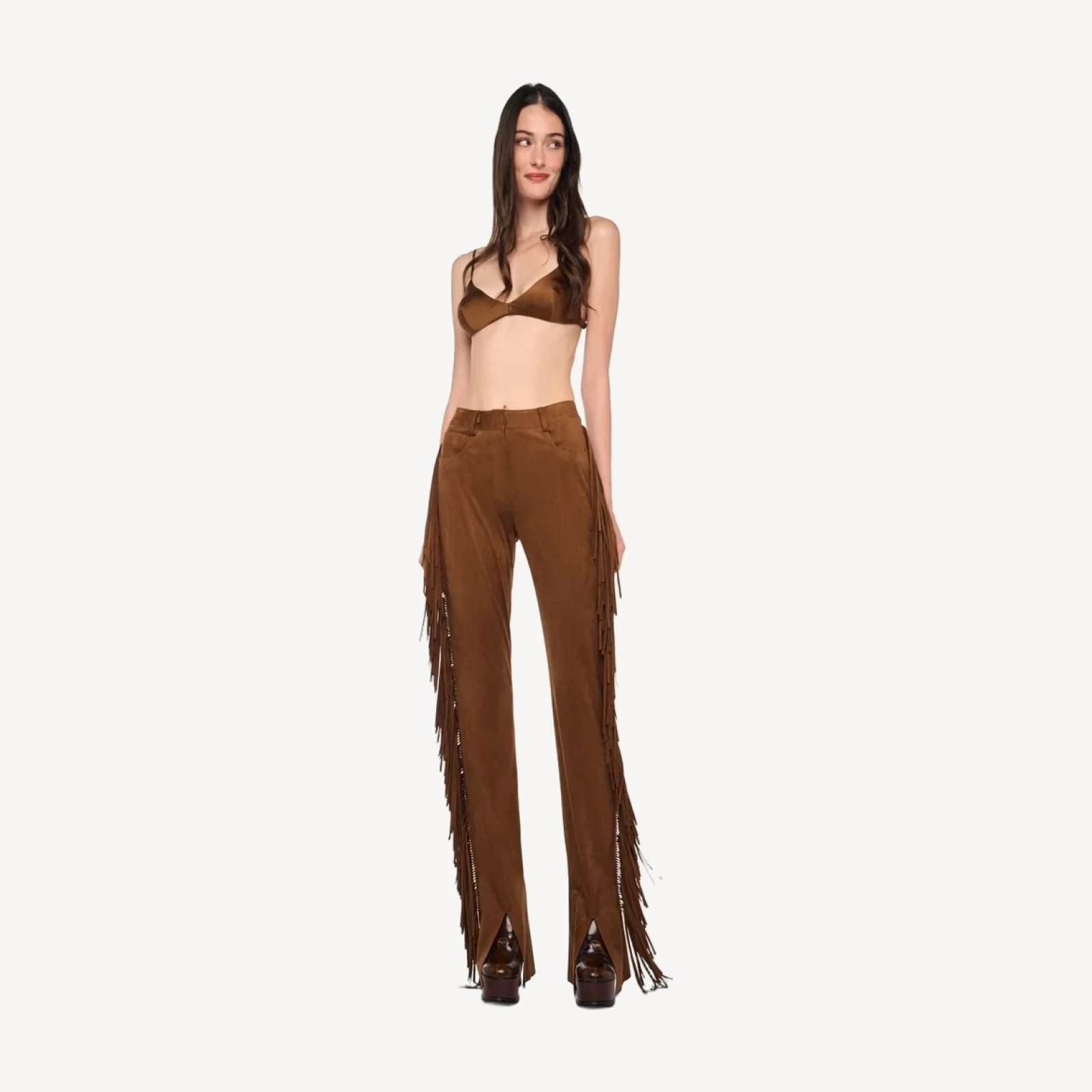 FRINGE SPAT JEANS