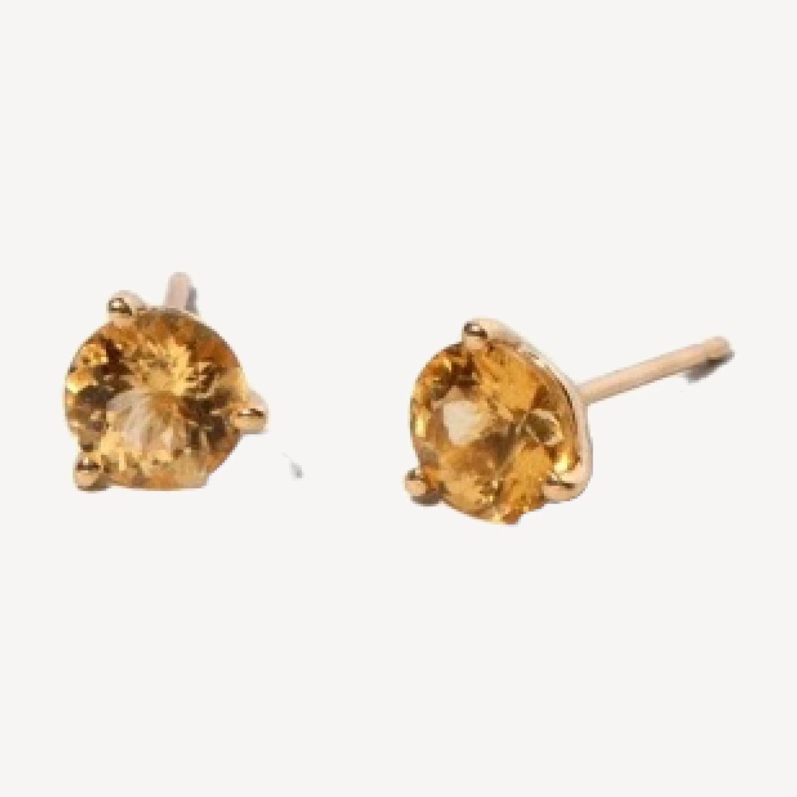 Martini Stud Earrings - Mega Yellow Beryl