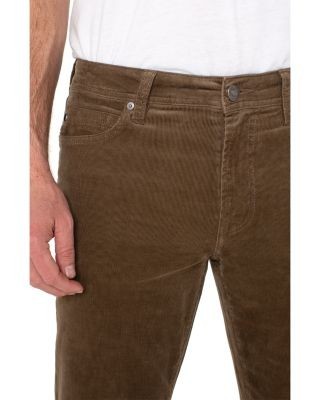 Liverpool Los Angeles Kingston Modern Slim Straight Corduroy Jeans in Oat