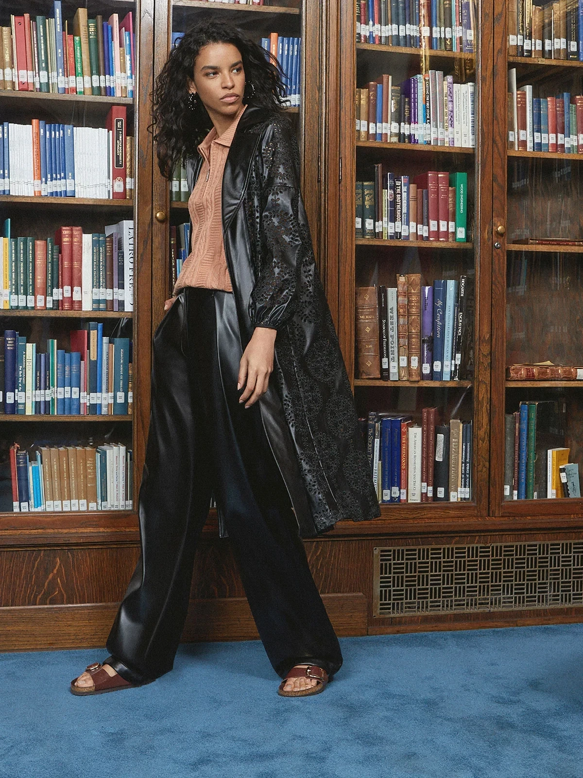 Heritage Fit Open Front Vegan Leather Jacket, photo 6