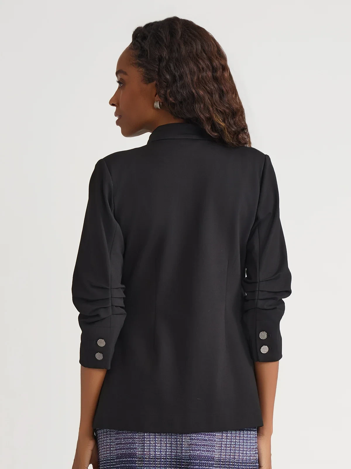 Tailored LuxeStretch Ponte Blazer, Black - True Fit, photo 6