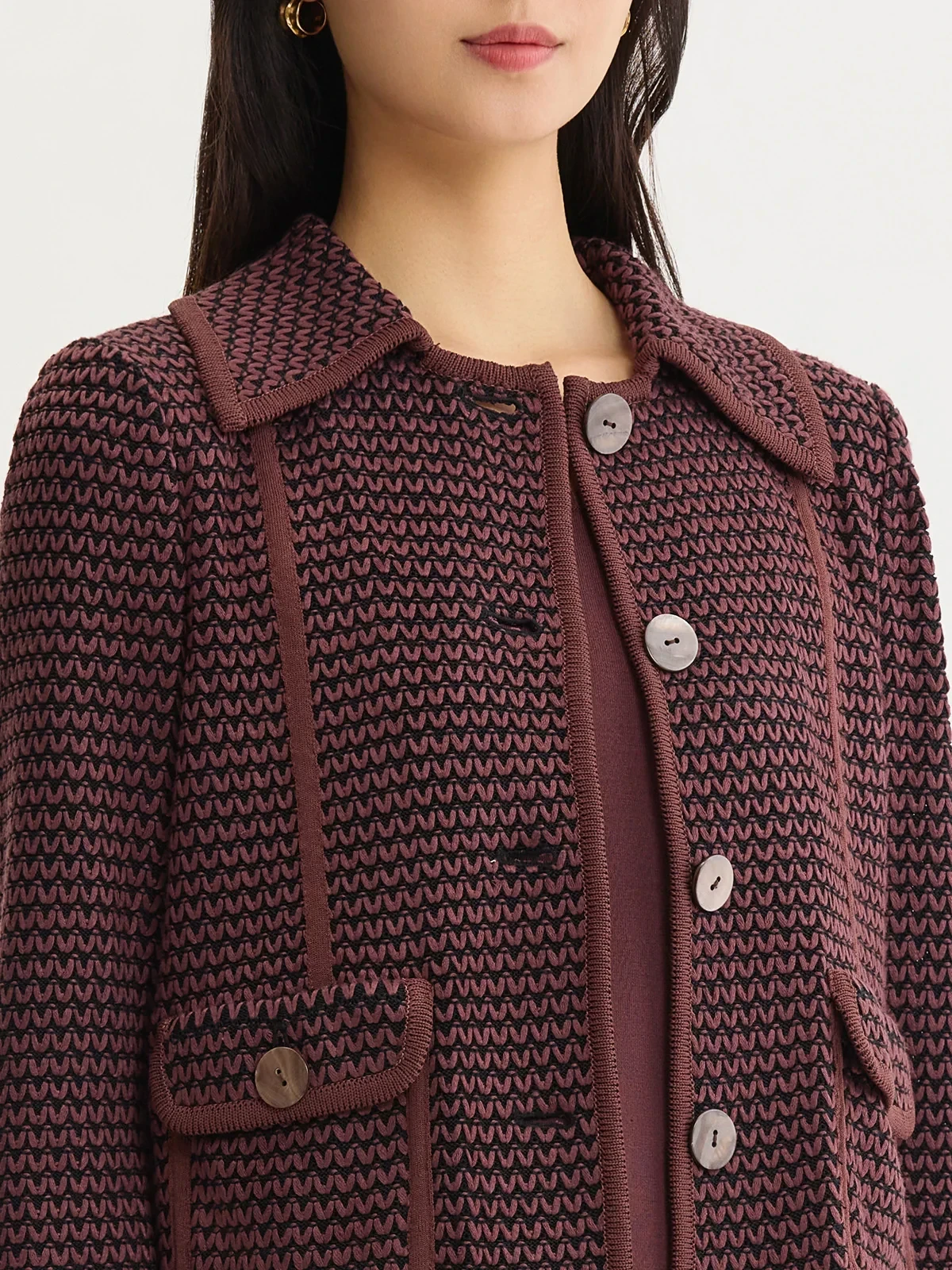 Relaxed Zig-Zag Knit Jacket, photo 4