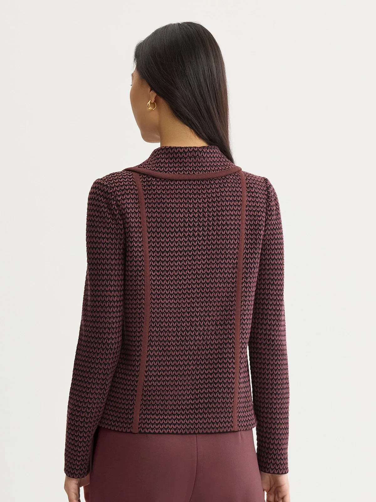 Relaxed Zig-Zag Knit Jacket, photo 5