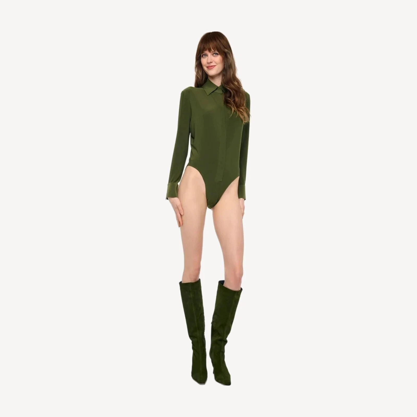 OVERSIZED NK SHIRT BODYSUIT WITH BOW