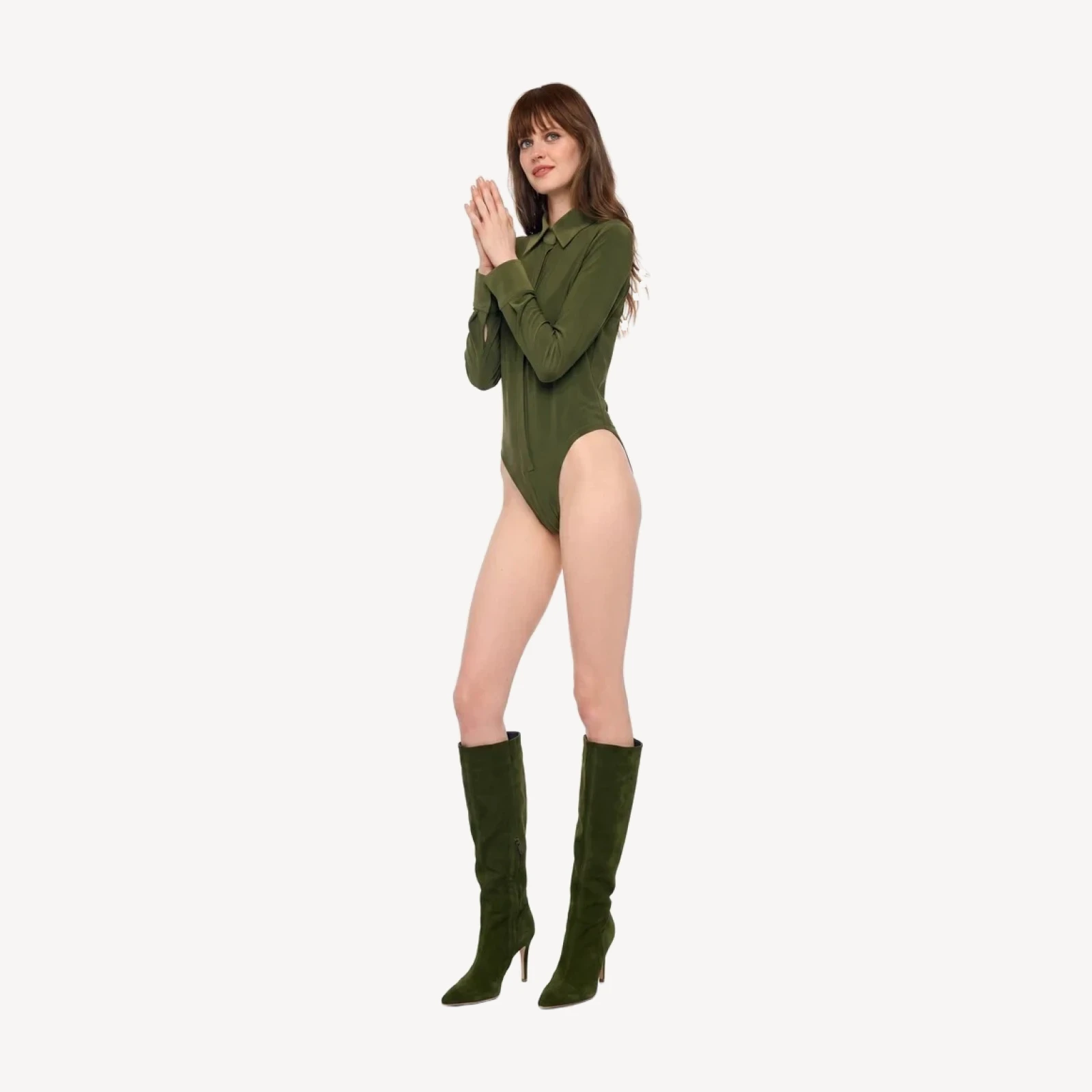OVERSIZED NK SHIRT BODYSUIT WITH BOW