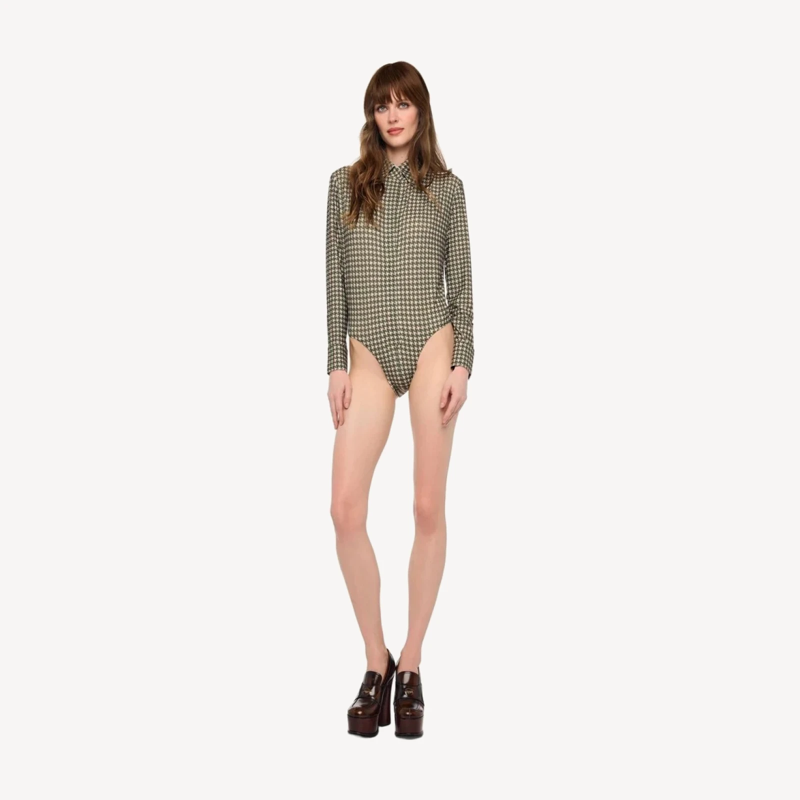 OVERSIZED NK SHIRT BODYSUIT WITH BOW