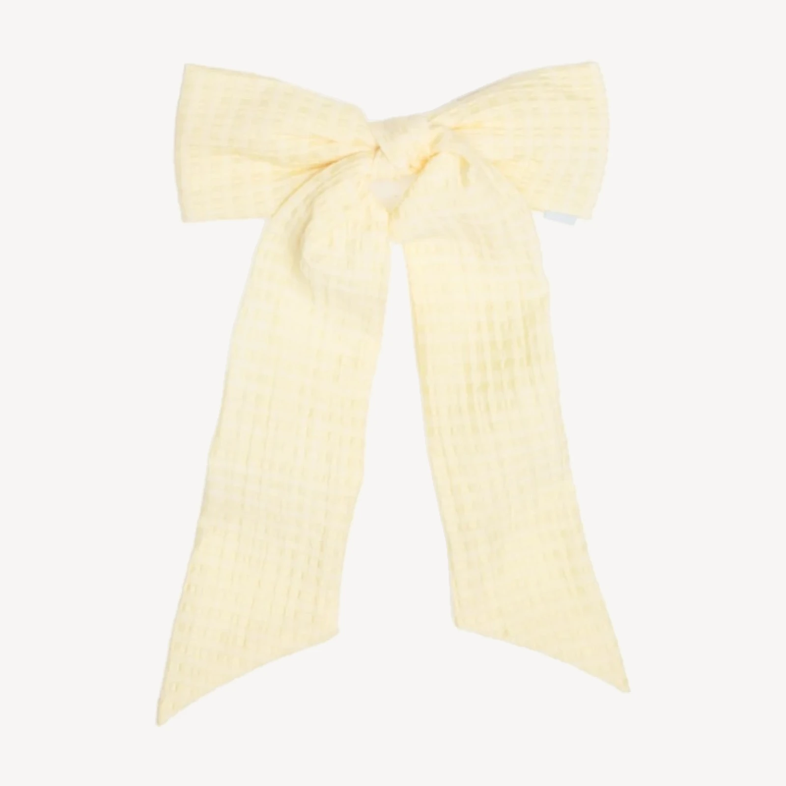 The Belle Bow - Butter Yellow Tonal Seersucker