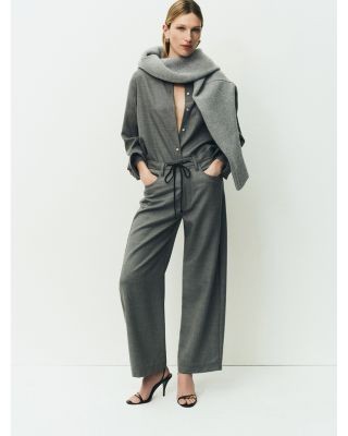 Citizens of Humanity Brynn Wool Drawstring Waist Wide Leg Pants
