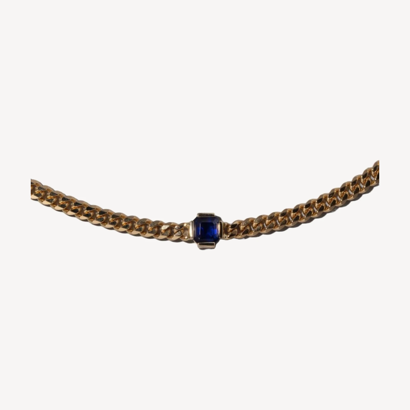 Sapphire Fold Necklace
