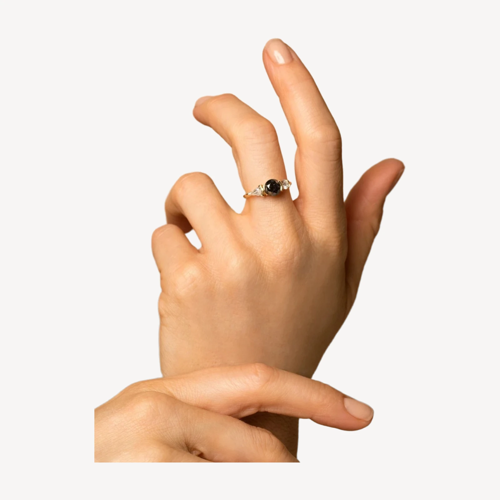 Black and White Diamond Ring