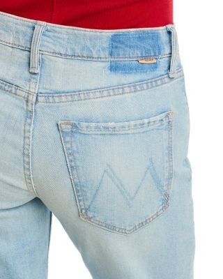 Mother The Newbie Skimp Mid Rise Straight Jeans in Go Long