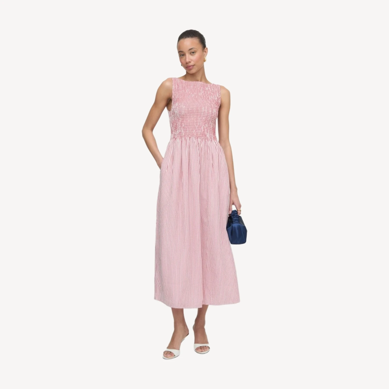 The Cosima Nap Dress - Red Ticking Stripe