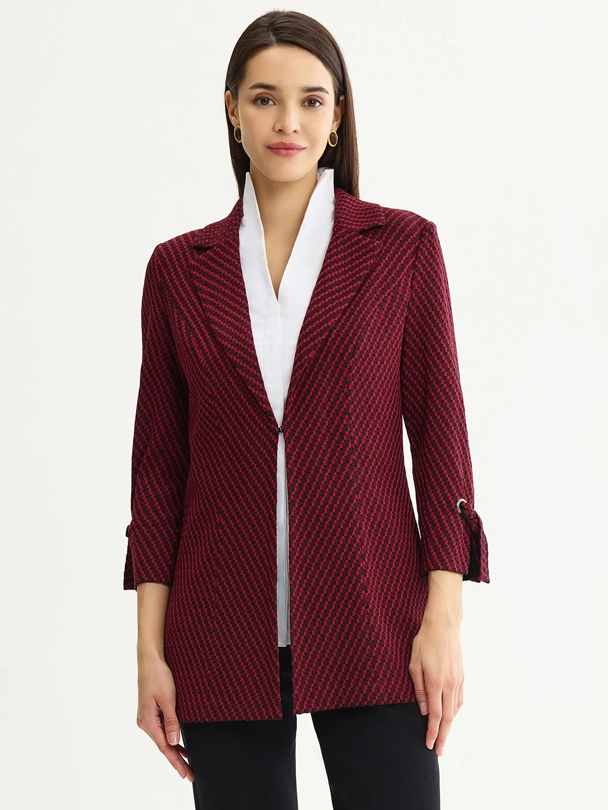 Tailored Tie Cuff Knit Jacket, photo 2