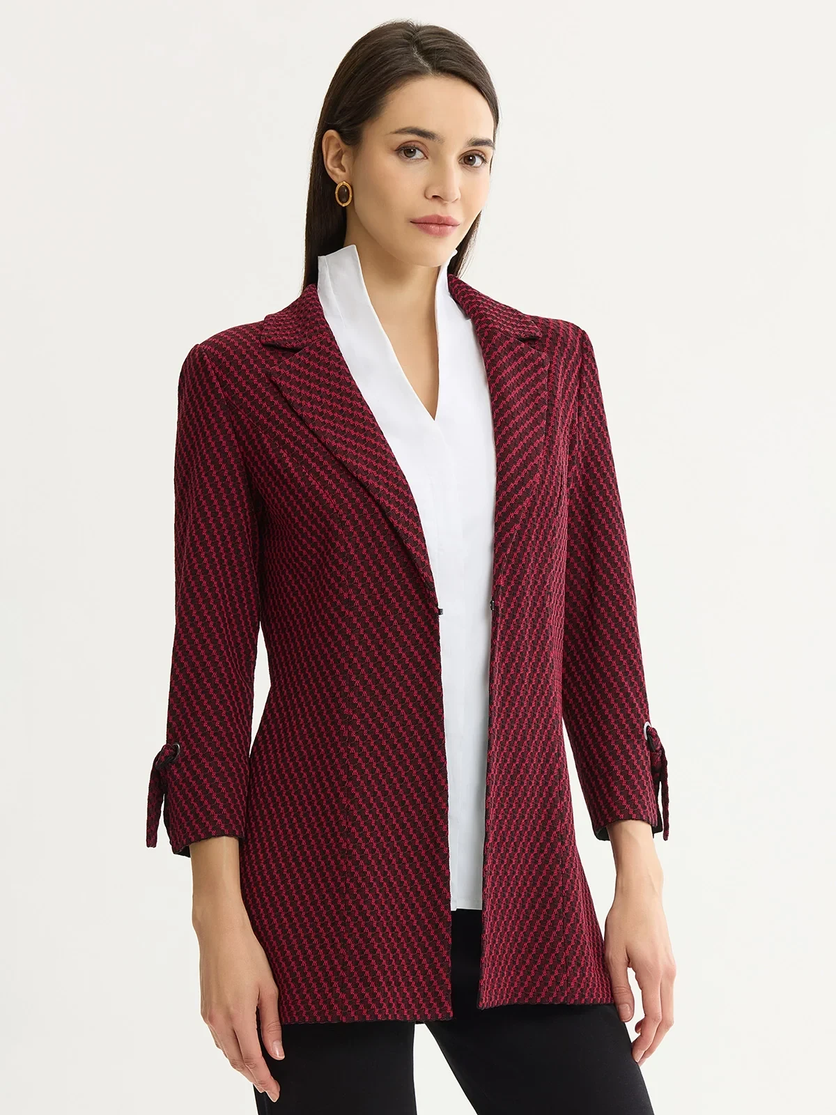 Tailored Tie Cuff Knit Jacket, photo 3