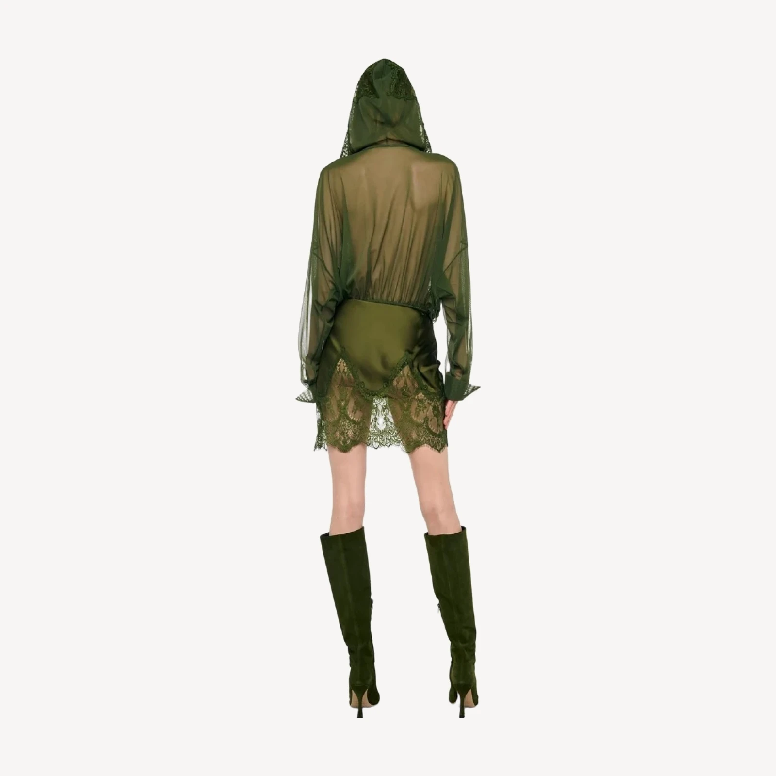 BIAS MINI SKIRT W/ LACE