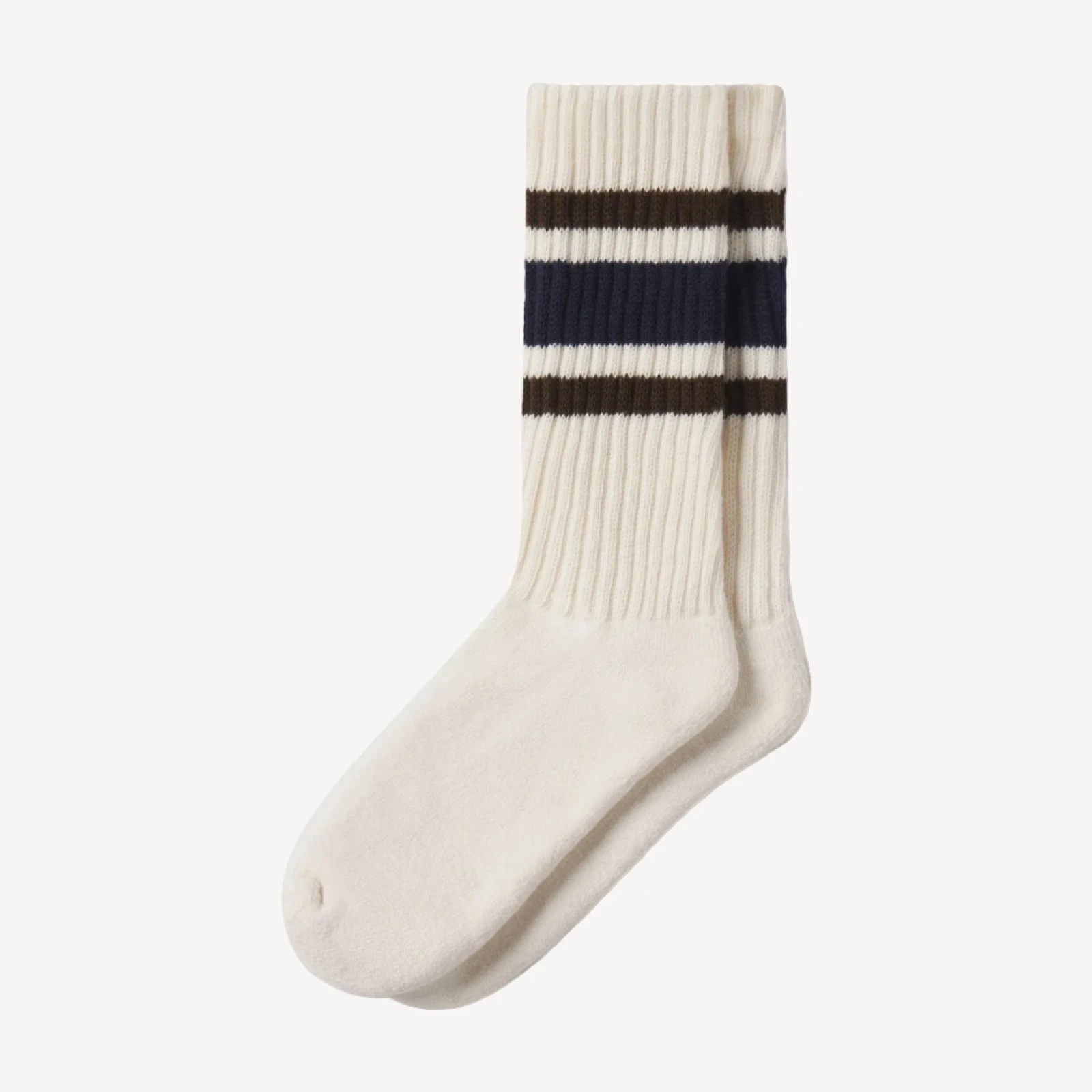 Dark Brown / Royal Navy Sport Stripe Sock