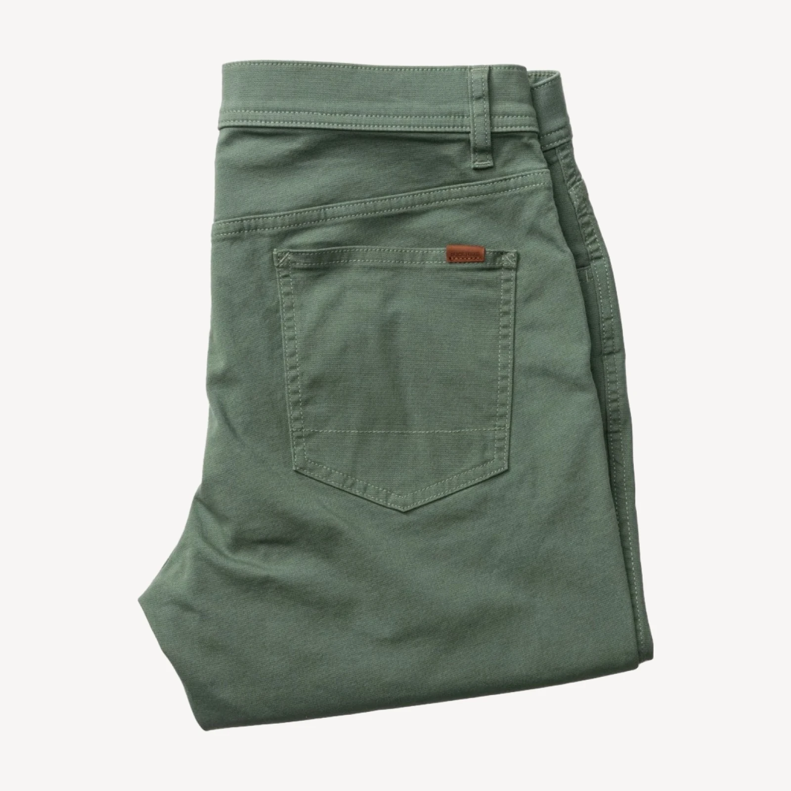 Classic Fit Pinpoint Canvas Five-Pocket - Duck Green