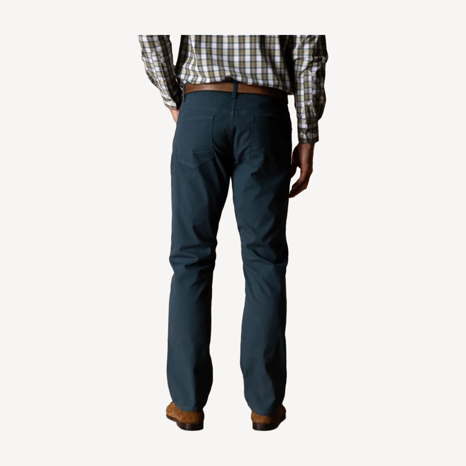 Classic Fit Pinpoint Canvas Five-Pocket - Midnight Navy