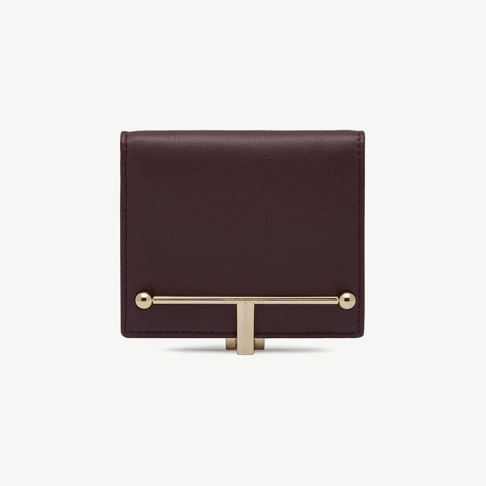 Melville Street Wallet - Burgundy/Walnut