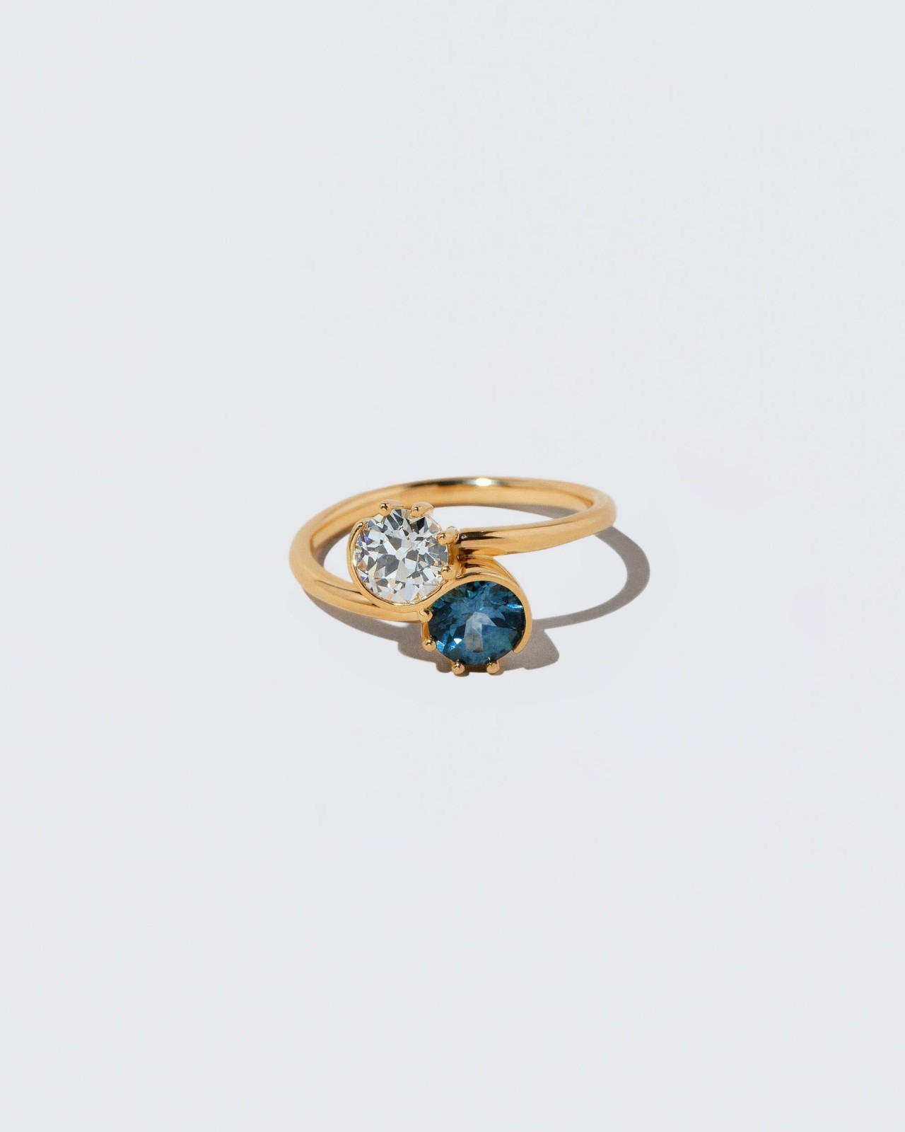 Sun & Moon Union Ring - Sapphire & Diamond