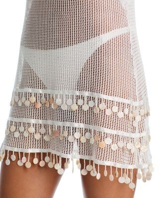 Aqua Embellished Mini Dress Swim Cover-Up - Exclusive, photo 4