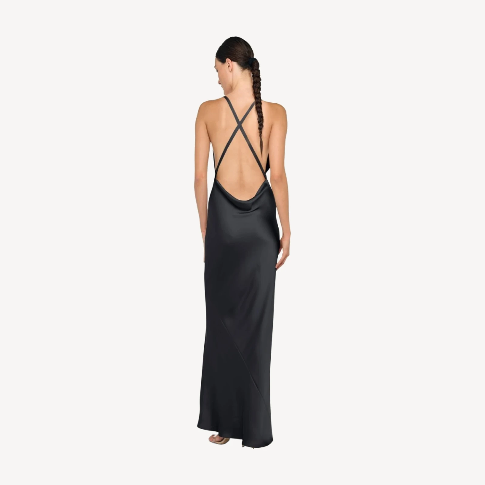 CROSS BACK BIAS GOWN