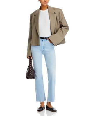 Mother The Hustler Fray High Rise Ankle Jeans in Ball in Your Court