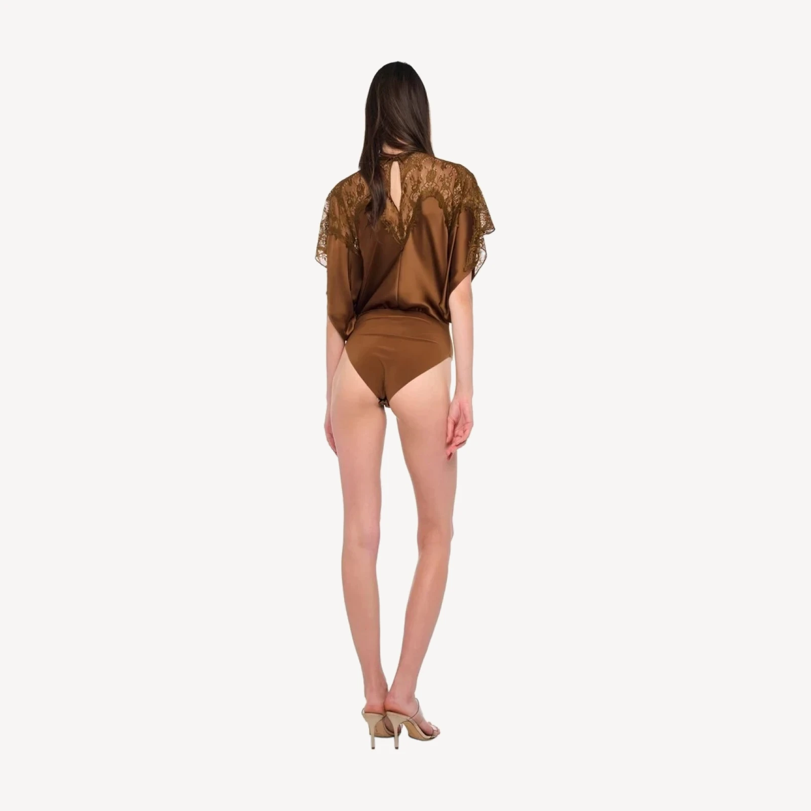 REVERSE OBIE BODYSUIT W/ LACE