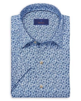 David Donahue Botanical Print Shirt