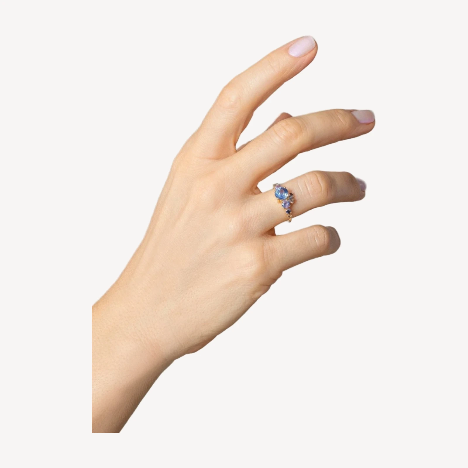 Luna Ring - Purple & Blue Sapphire