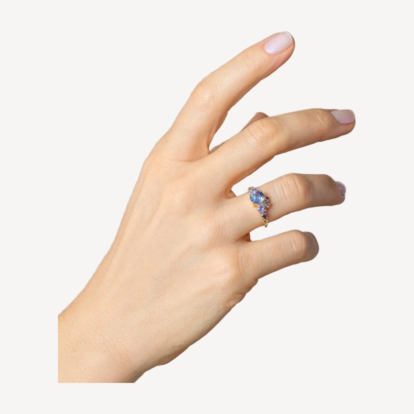 Luna Ring - Purple & Blue Sapphire