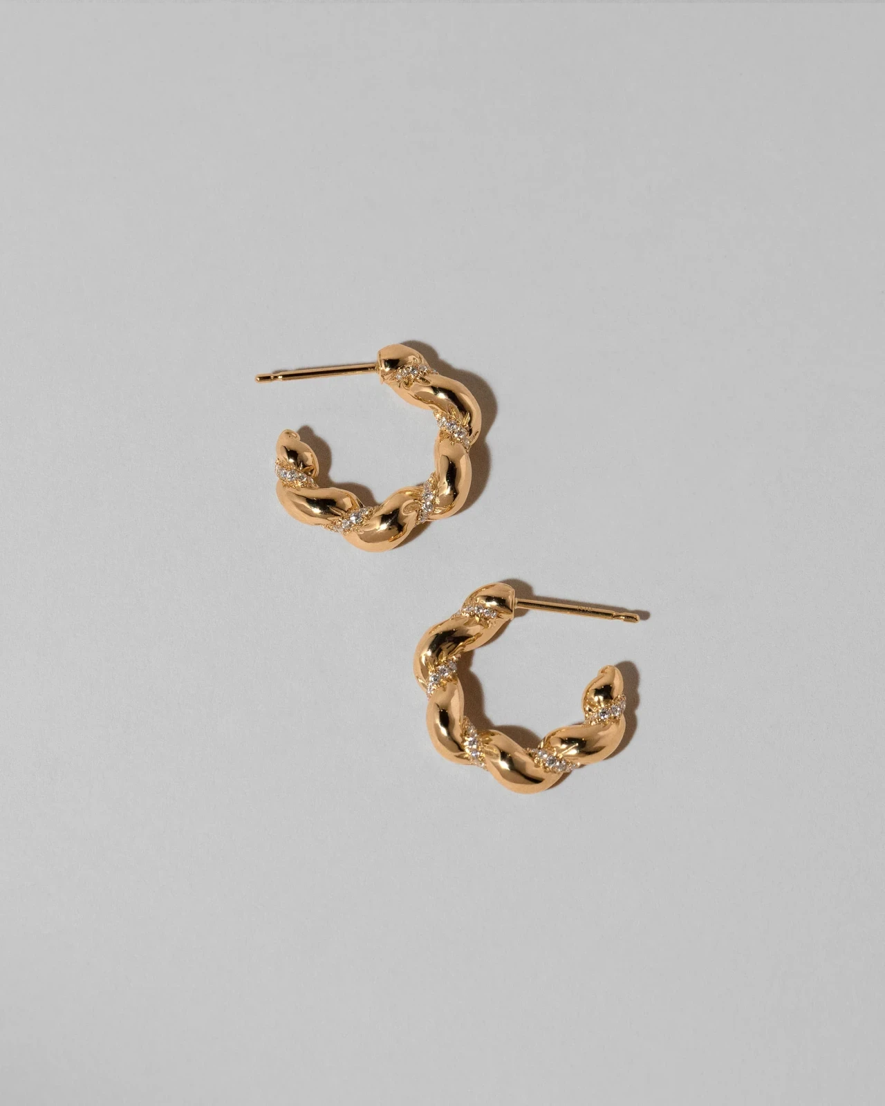 Pavé Wrapped Hoop Earrings
