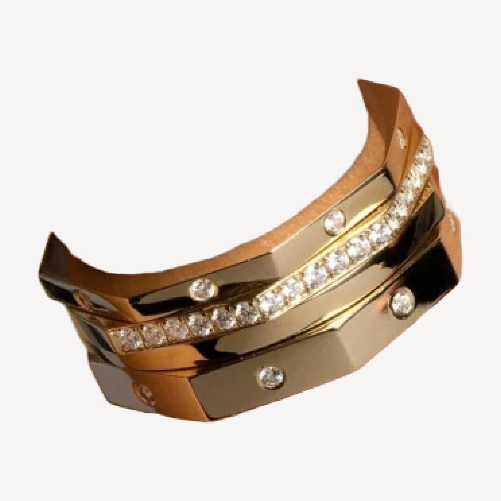 Segmented Half Hoop Band - 4mm