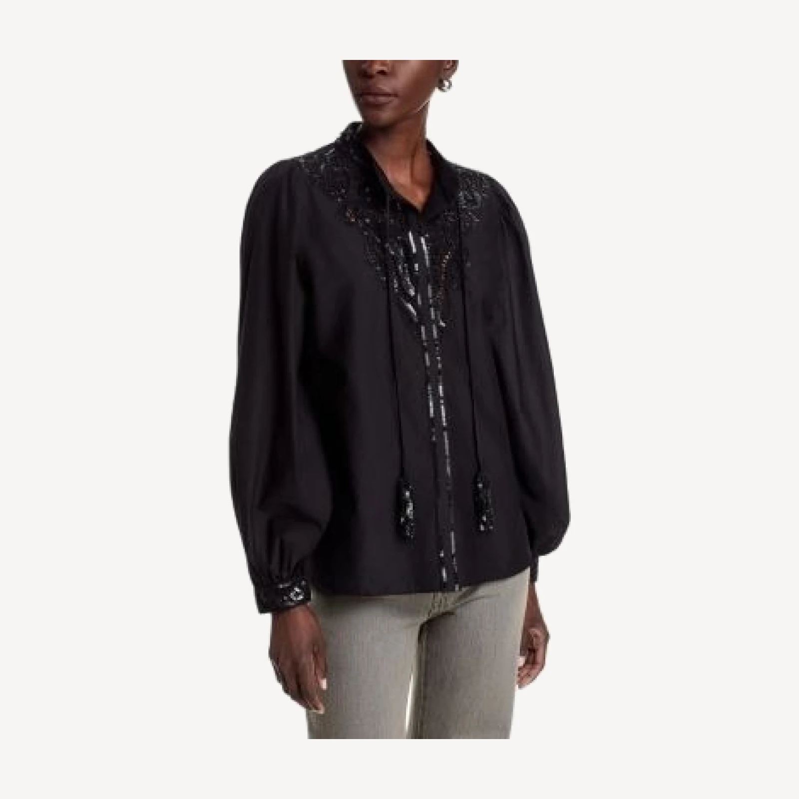 Kobi Halperin Harper Sequinned Embroidered Blouse