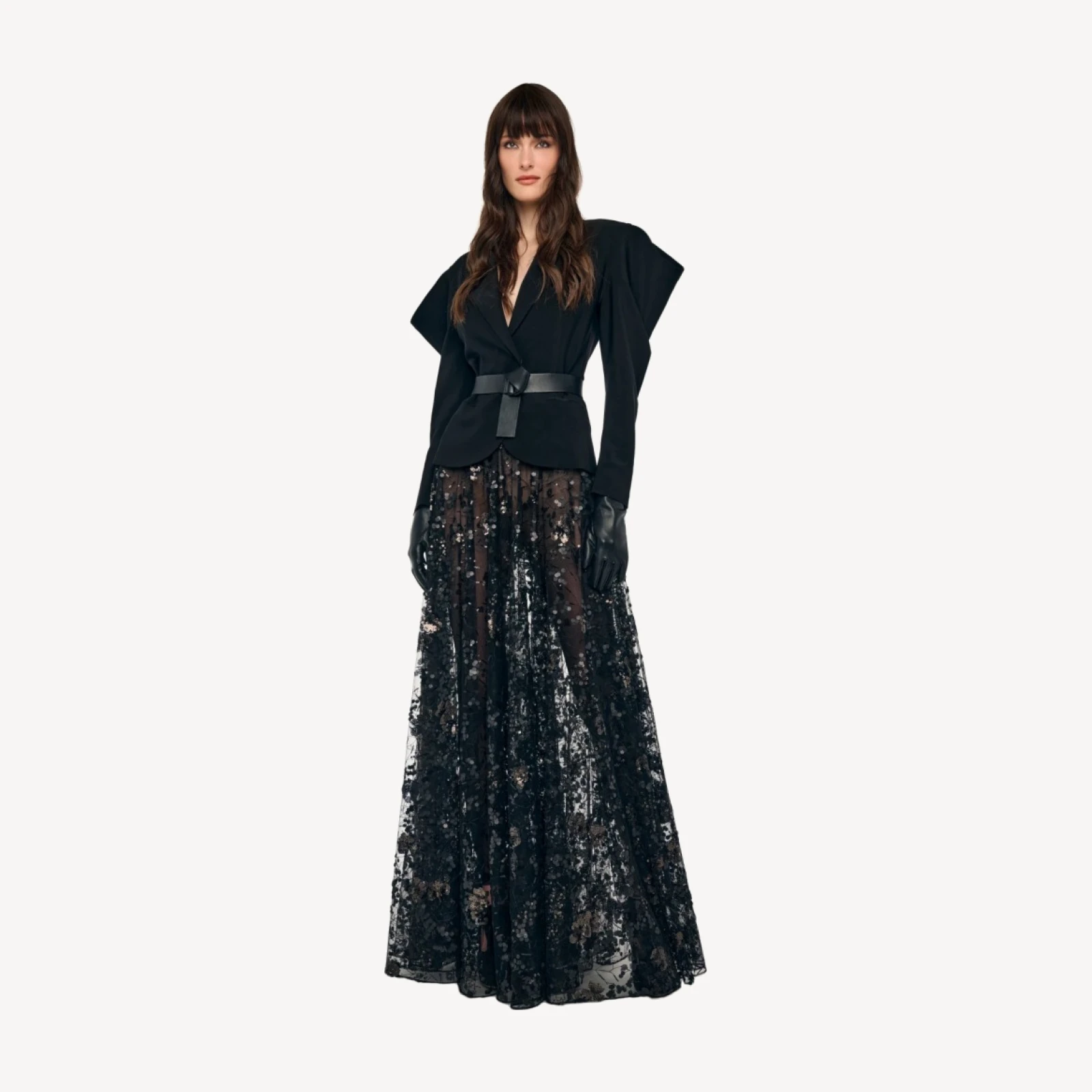 FLARED SKIRT TO FLOOR