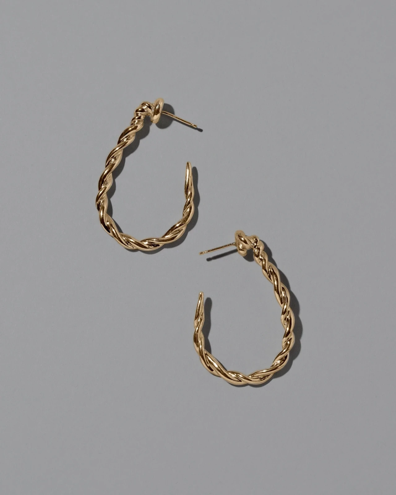 Landform Hoop Earrings - Solid Gold