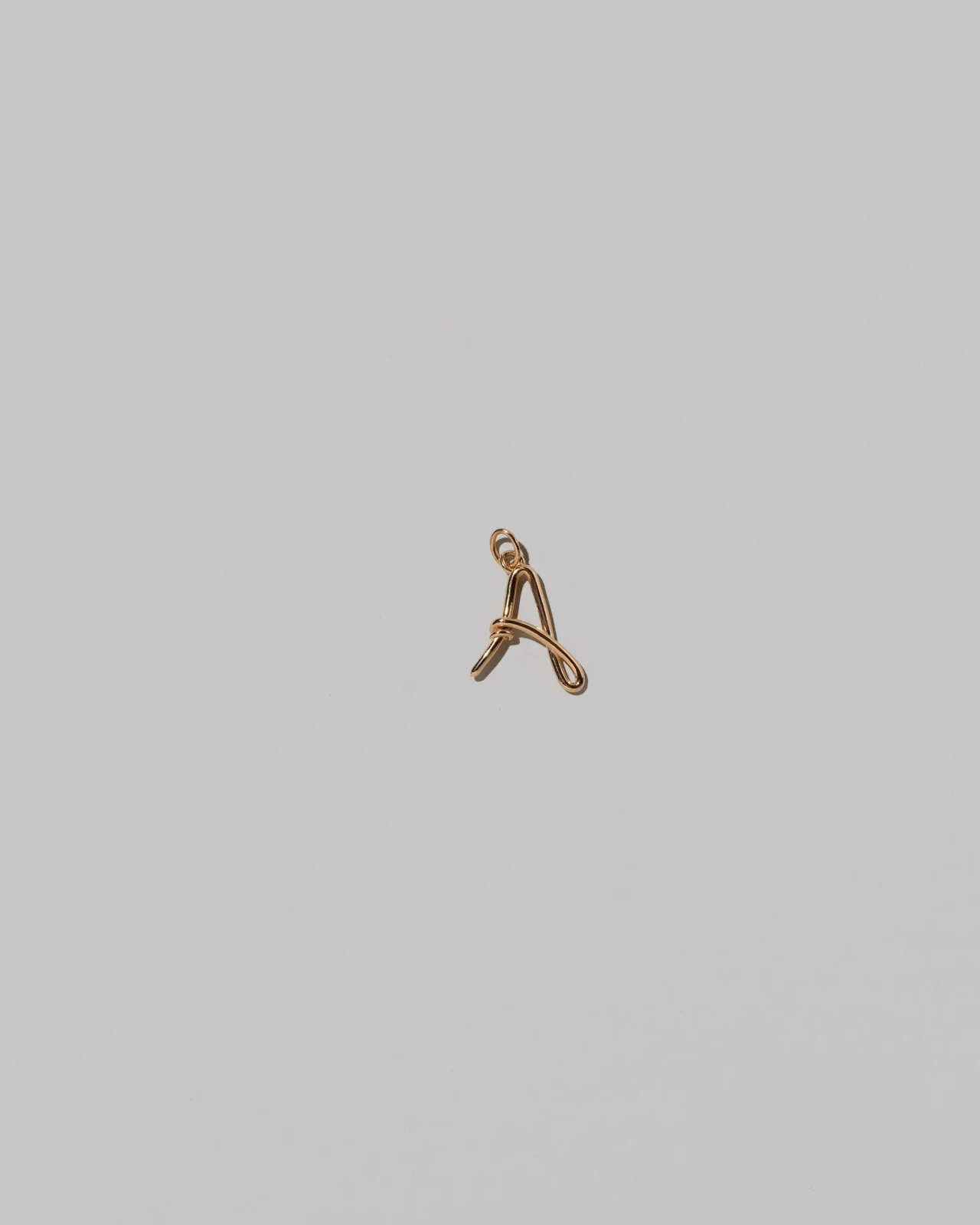 Mini Solid Gold Letter Charm