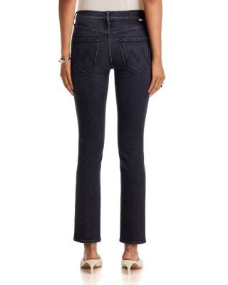 Mother Dazzler Skimp Mid Rise Straight Jeans in Riding The Milkyway