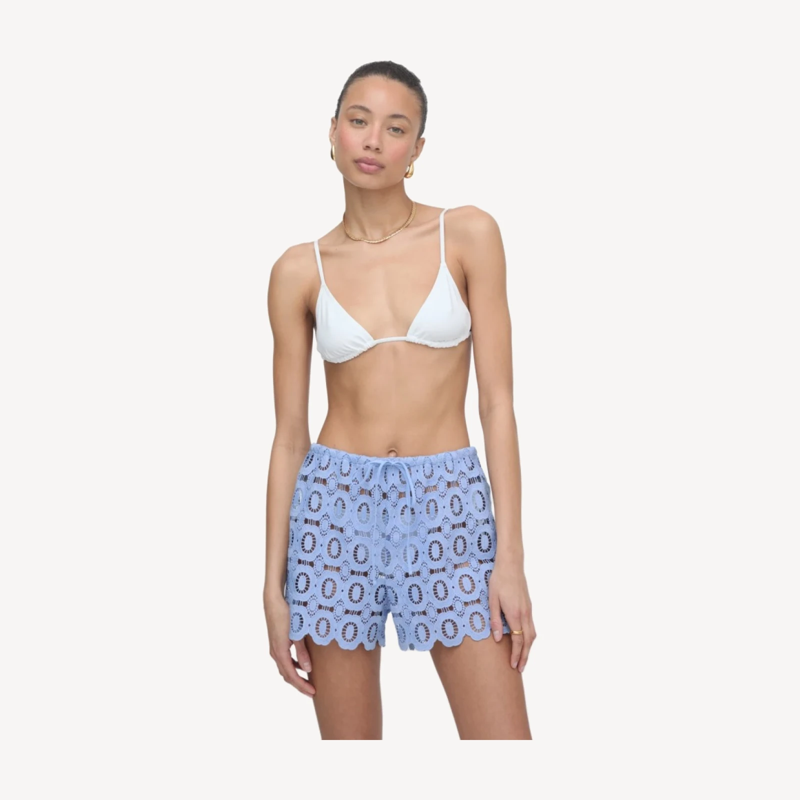 The Kaya Short - Cornflower Lace