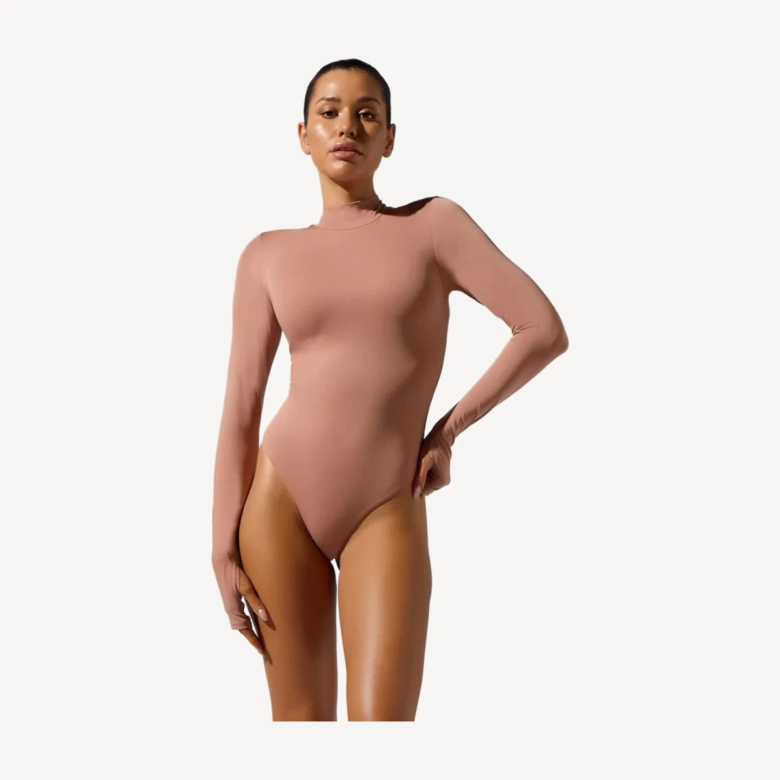 Mock Neck Bodysuit [BLUSH]