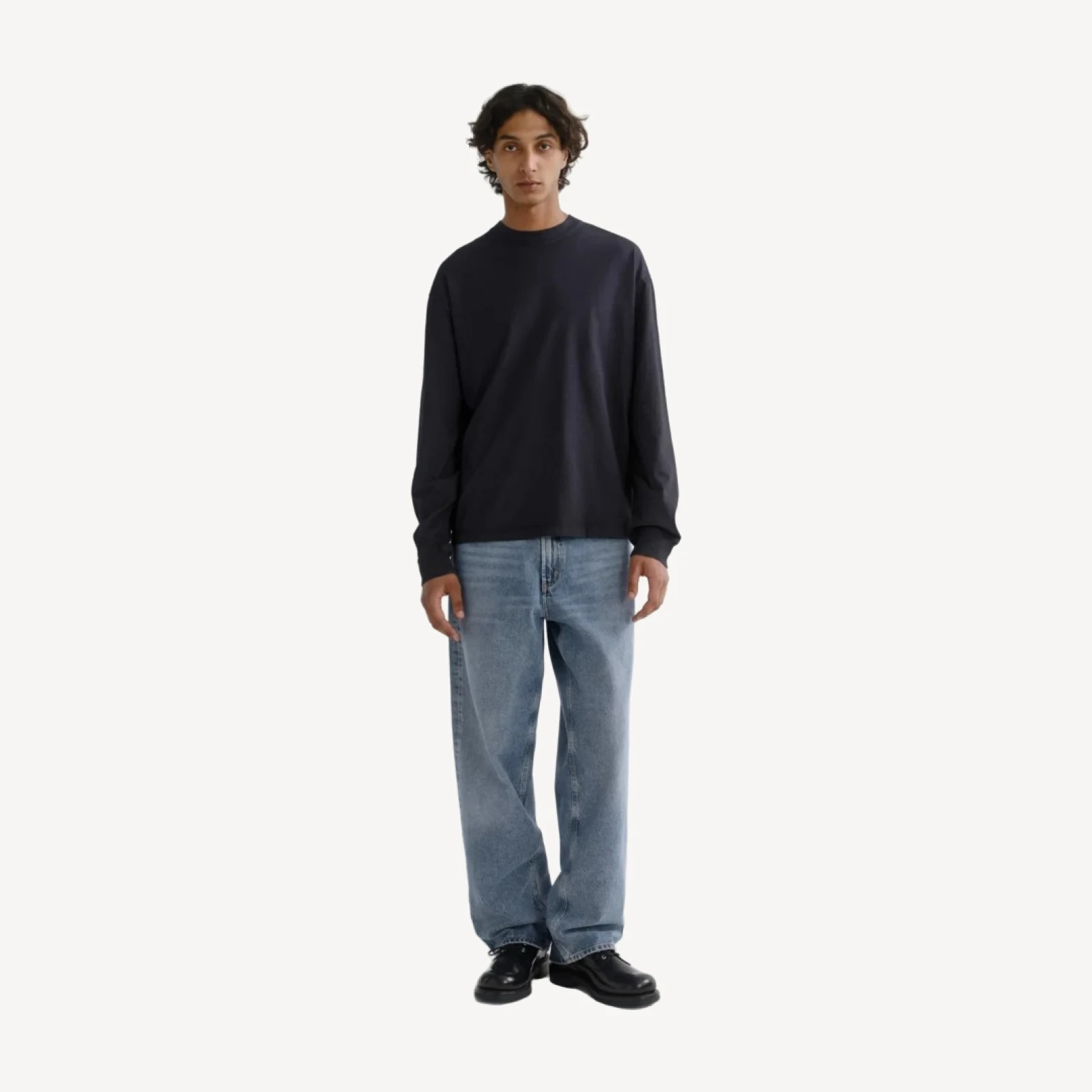 Asha Long Sleeve Mock Neck Tee in Screen