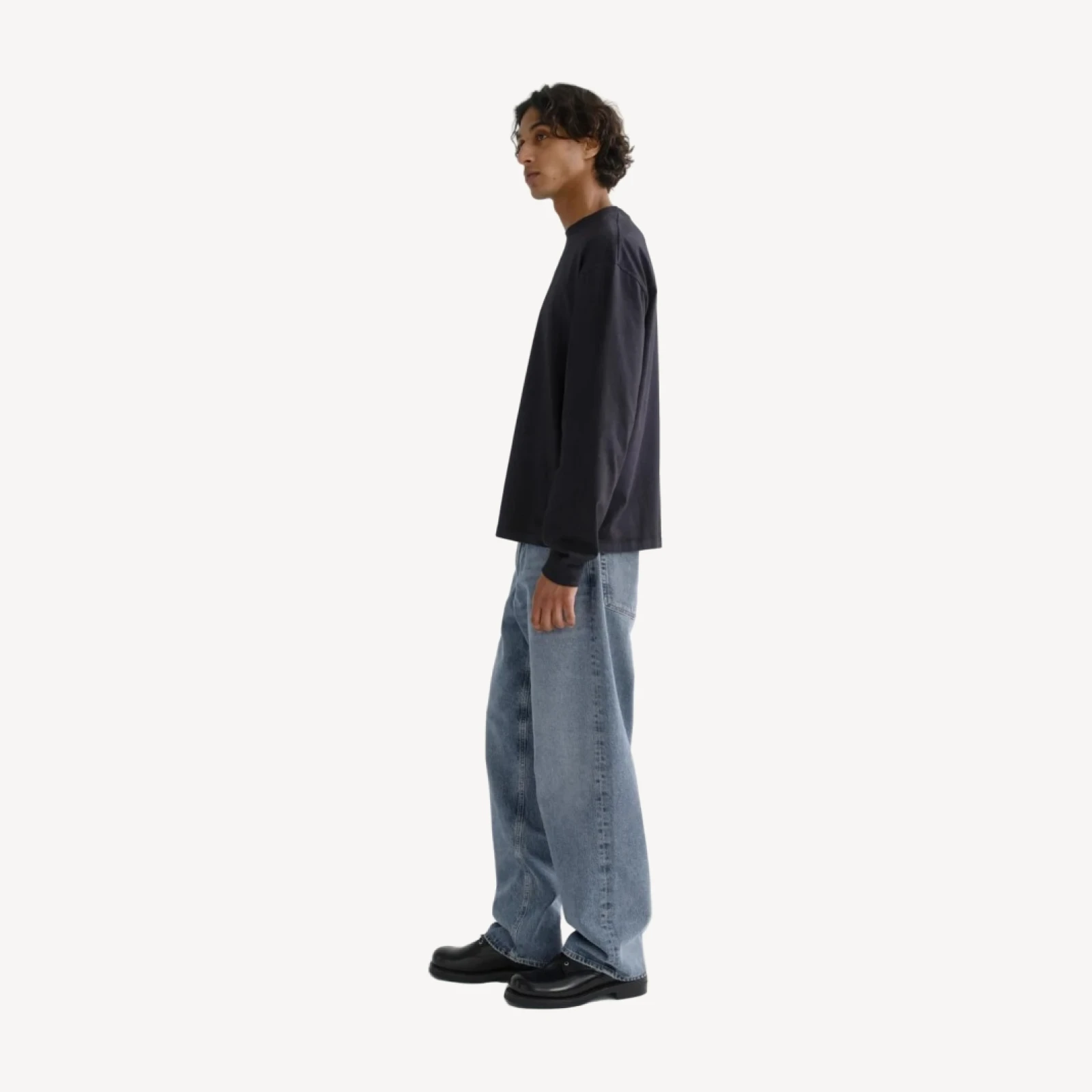 Asha Long Sleeve Mock Neck Tee in Screen