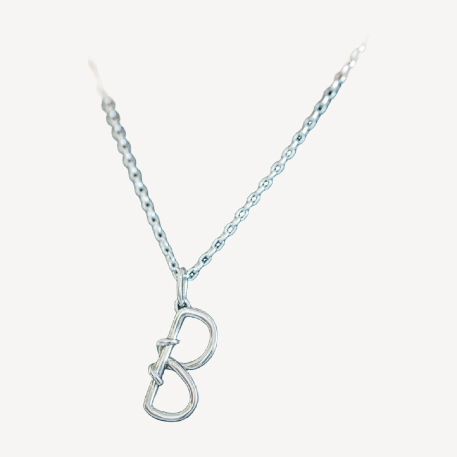 Sterling Silver Short Loop Chain Necklace - 3.2mm