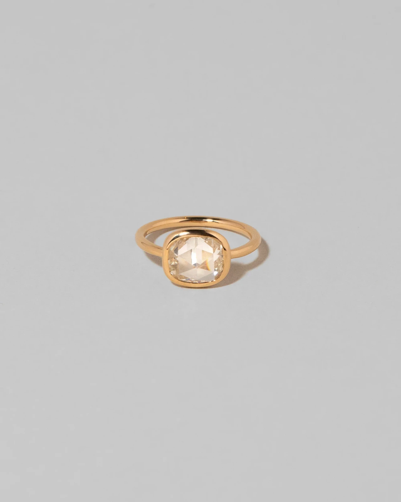 Gusher Ring - Grand Cushion Rose Cut Diamond