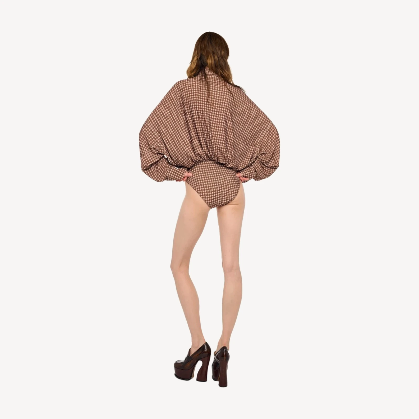 OVERSIZED NK SHIRT BODYSUIT W/ BOW