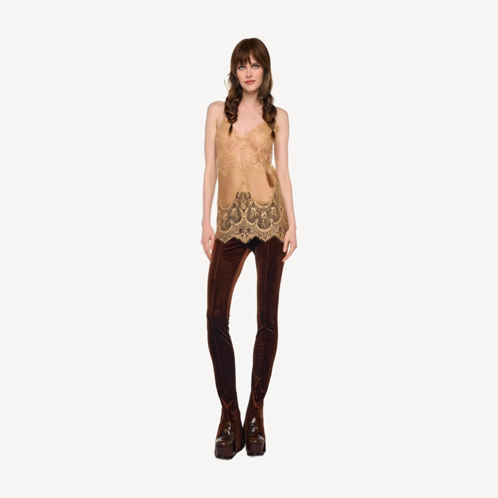 BIAS SLIP TOP W/ LACE