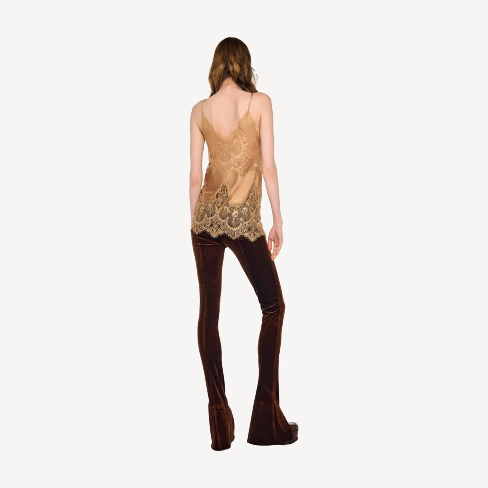 BIAS SLIP TOP W/ LACE