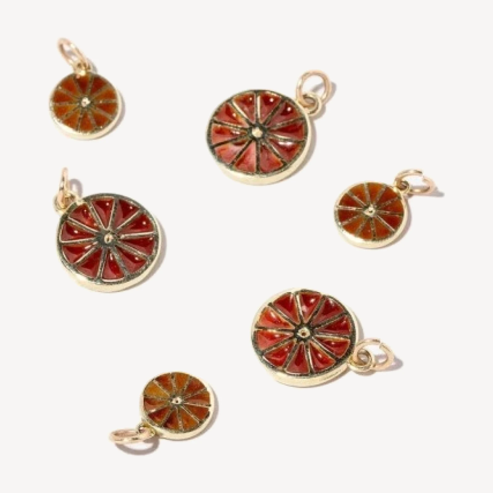 Grapefruit Slice Charm