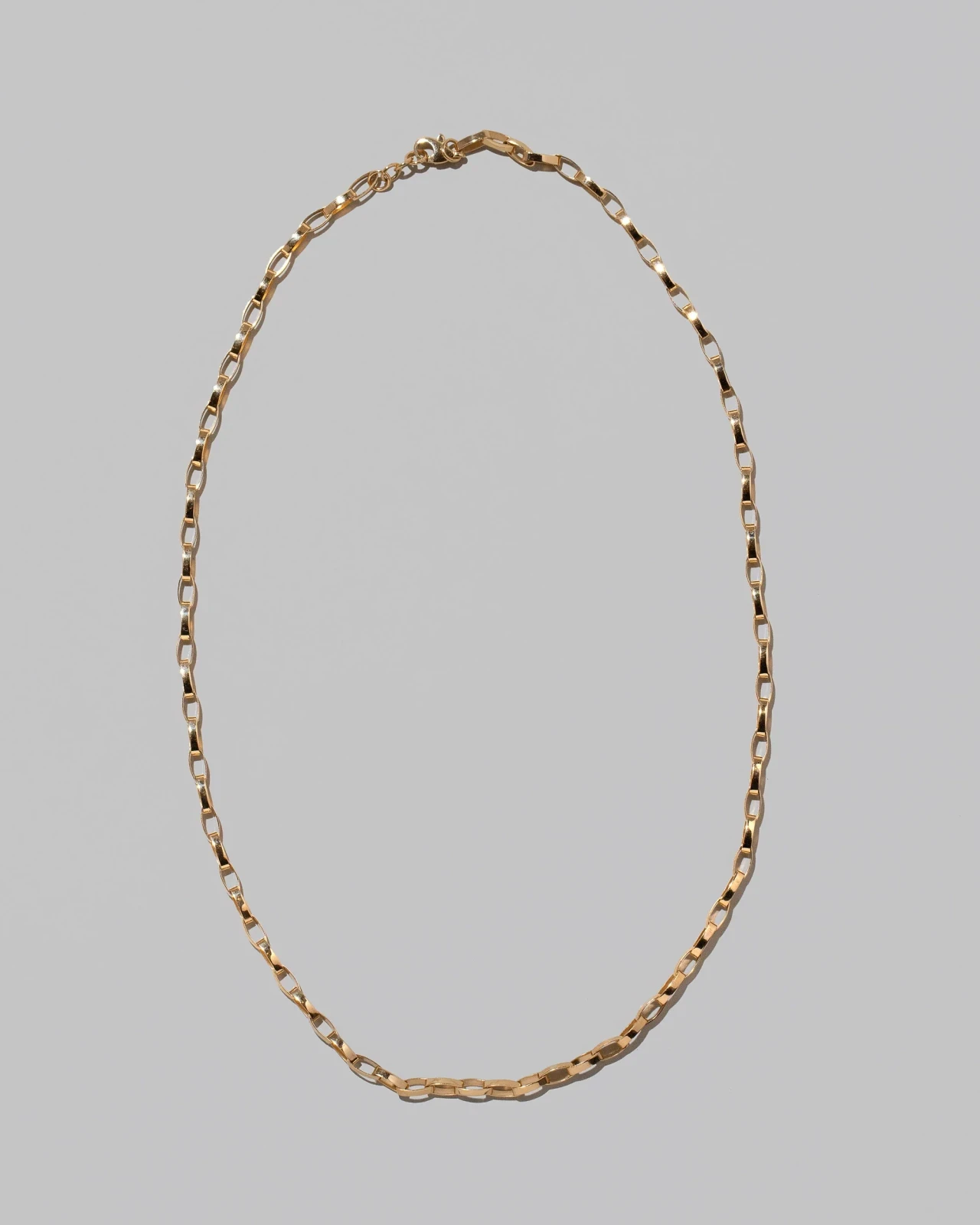 Flat Oval Link Chain Necklace