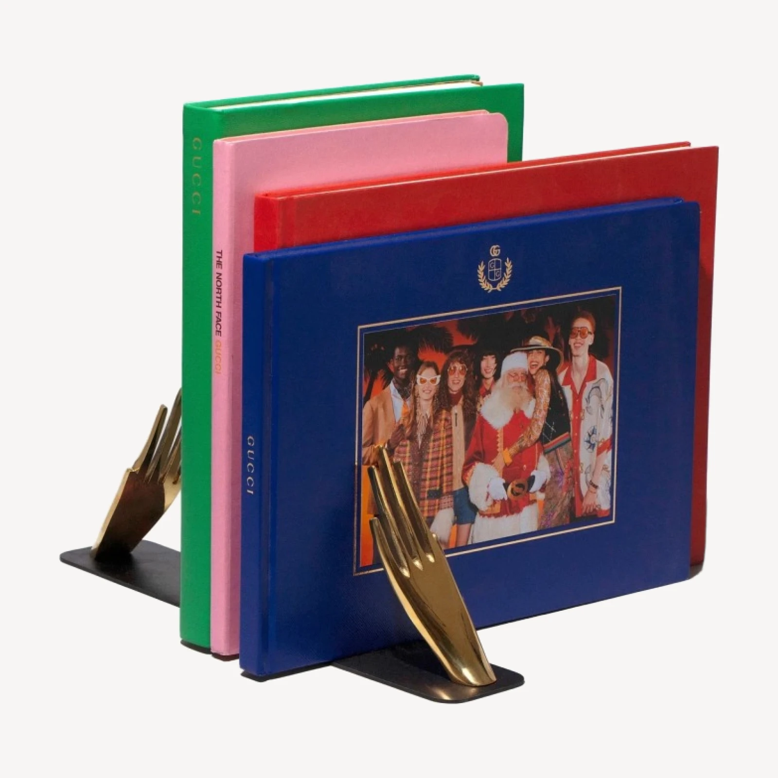 Pair of Hands Brass Bookends Set